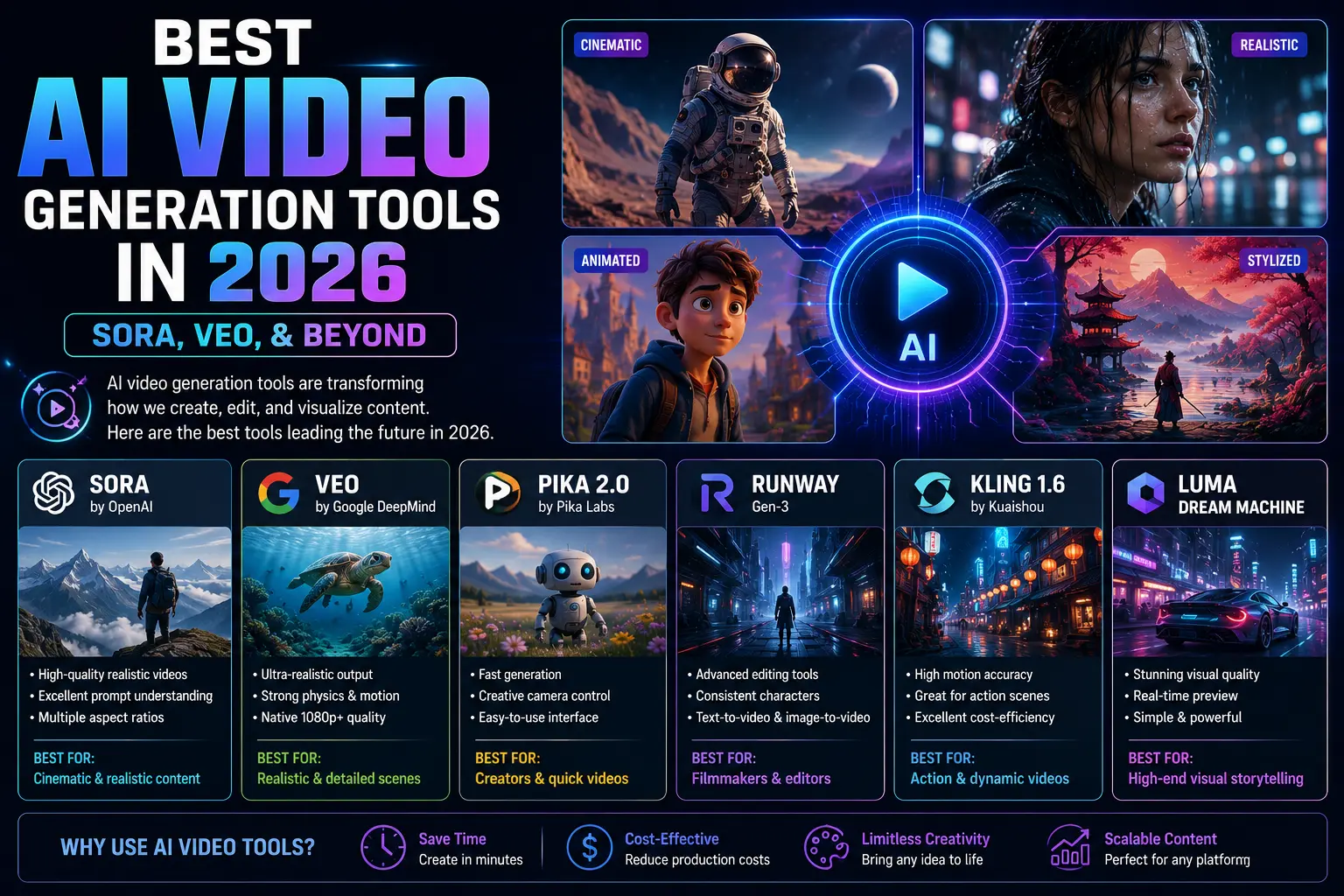 Best AI Video Generation Tools in 2026 (Sora, Veo, & Beyond)
